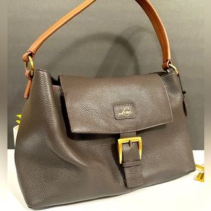 LENE Large Black and Brown Leather Hobo Bag/Shoulder Bag - NWOT